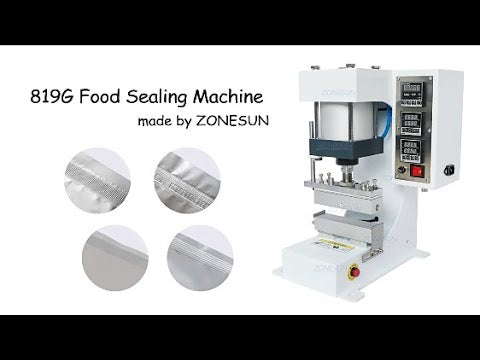 ZONESUN ZY-819G Industrial Pneumatic Bag Sealer Heavy Duty Foil Pouch Heat Sealing Machine