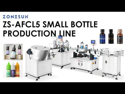 ZONESUN ZS-AFCL5 Automatic Gear Pump Filling Capping Labeling Line for Cosmetic Liquids