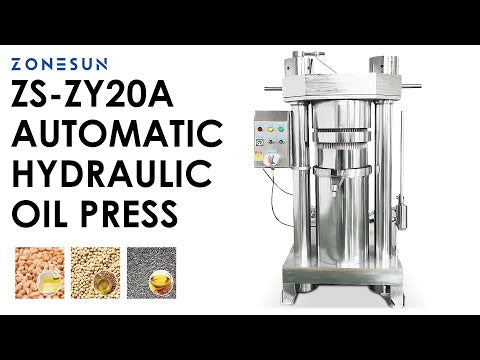 ZONESUN ZS-ZY20A Industrial Hydraulic Olive Oil Pressing Machine for Peanut, Coconut & Seed Oils