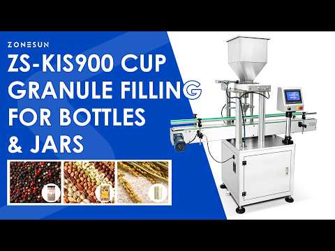 ZONESUN ZS-KIS900 Automatic Volumetric Cup Granule Filling Machine for Bottle Packaging
