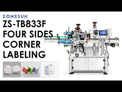 ZONESUN ZS-TB833F Corner Labeling Machine for Cosmetic Box Security Sealing Labeler