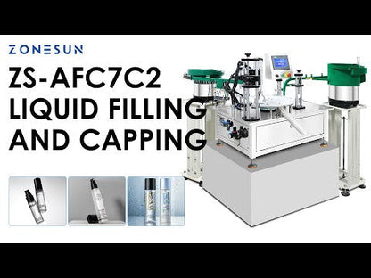 ZONESUN ZS-AFC7C2 Automatic Small Bottle Filling and Capping Machine For Cosmetic Lab Machinery