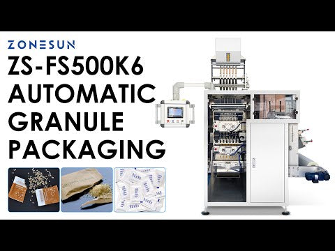ZONESUN ZS-FS500K6 Automatic VFFS Sachet Filling Sealing Machine For Granule Powder