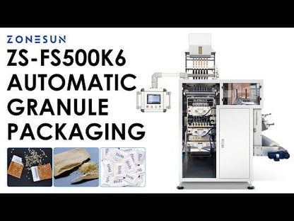 ZONESUN ZS-FS500K6 Automatic VFFS Sachet Filling Sealing Machine For Granule Powder