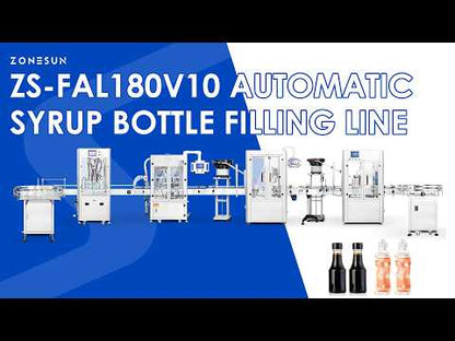 ZONESUN ZS-FAL180V10 Automatic 4-Head Paste Filling & Capping Line with Dustproof Cover