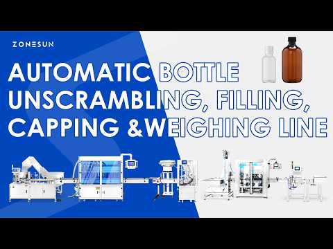 ZONESUN ZS-FAL180V16 Automatic Liquid Filling, Capping & Checkweighing Production Line