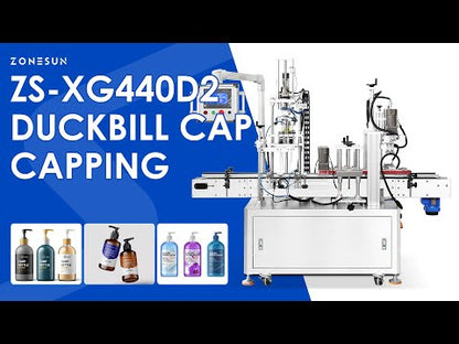 ZONESUN ZS-XG440D2 Servo Duckbill Pump Spray Cap Capping Machine
