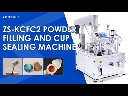 Zonesun ZS‑KCFC2 Dual‑Station Coffee K‑Cup Filling Machine