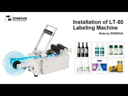 ZONESUN ZS-LT50 Semi-Auto Round Bottle Labeling Machine ±0.5mm Accuracy