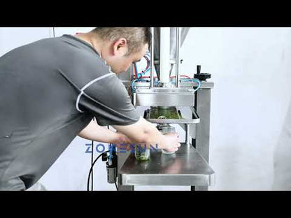 ZONESUN ZS-GTSC1 Semi-Automatic Auger Filler for Pickled & Stripped Food Packing