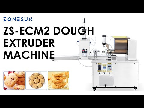 ZONESUN ZS-ECM2 Dough Extruder Machine for Cookies Breadsticks with Adjustable Mold Industrial Bakery Equipment 5-500g Customized