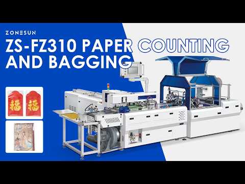 ZONESUN ZS-FZ310 Automatic Notebook Counting Filling Sealing Machine with Integrated Bundling System