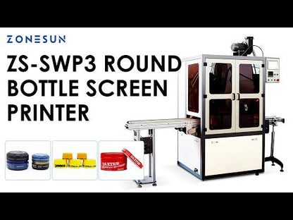 ZONESUN ZS-SWP3 Automatic Screen Printing Machine for Bottles and Tubes