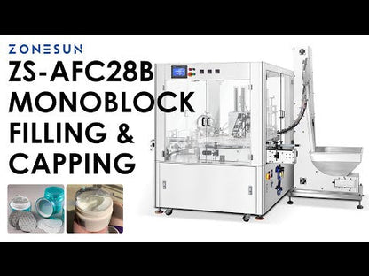 ZONESUN ZS-AFC28B Automatic Lotion Paste Filling Cap Capping Machine