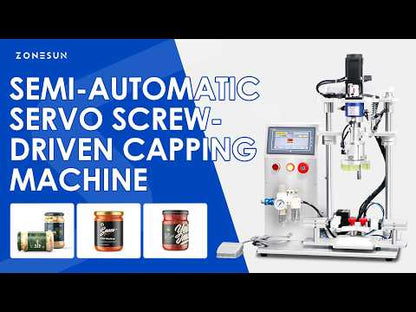 ZONESUN ZS-XG450S Semi-Automatic Servo Capping Machine | Electric Screw Bottle Capper