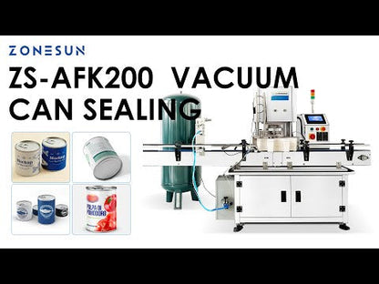 ZONESUN ZS-AFK200 Automatic Vacuum Metal Can Sealing Machine Can Seaming Machine