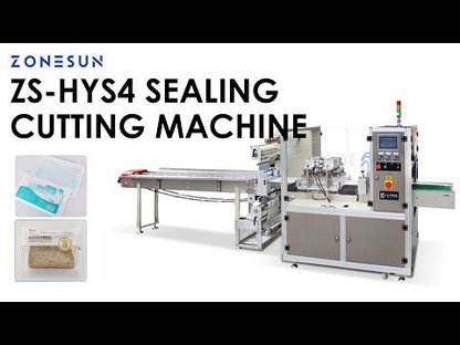 ZONESUN ZS-HYS4 Dual-Channel Horizontal Four-Side Sealing Packing Machine for Sachet Products