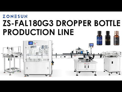 ZONESUN ZS-FAL180G3 Automatic Serums Production Line Essential oils Filling Capping Labeling Equipment
