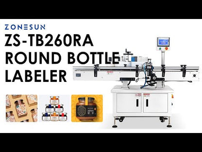 ZONESUN ZS-TB260RA Automatic Dual-Label Tamper-Evident Bottle Labeling Machine
