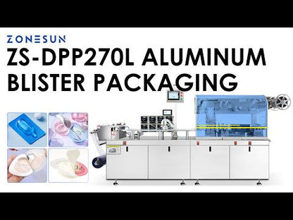 ZONESUN ZS-DPP270L Horinzontal Liquid or Paste Raluminum Blister Packing Machine