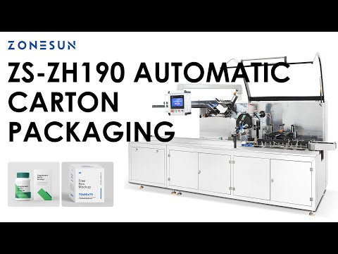 ZONESUN ZS-ZH190 Horizontal Cartoning Machine for Cosmetics & Pharmaceuticals