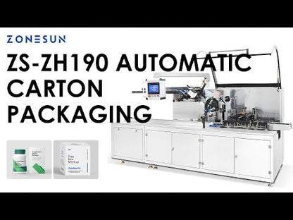 ZONESUN ZS-ZH190 Horizontal Cartoning Machine for Cosmetics & Pharmaceuticals