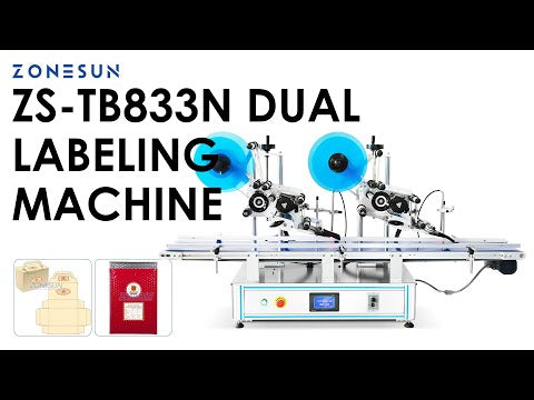 ZONESUN ZS-TB833N Dual-Label Flat Surface Machine for Square Box Pack