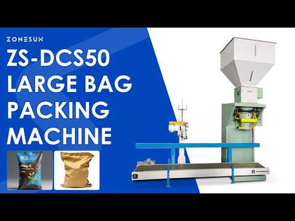 ZONESUN ZS-DCS50 Automatic 5-50kg Granule & Powder Bagging Line | Industrial Large Bag Weighing & Packing Machine