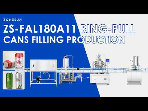 ZONESUN ZS-FAL180A11 Automatic Isobaric Can Filling & Seaming Machine Line