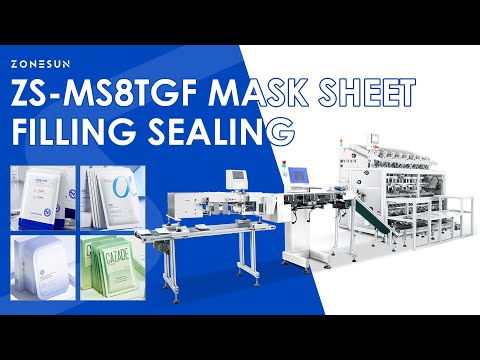 ZONESUN ZS-MS8TGF High-Speed Automatic Cosmetic Facial Mask Packaging Machine For Beauty Product