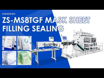 ZONESUN ZS-MS8TGF High-Speed Automatic Cosmetic Facial Mask Packaging Machine For Beauty Product