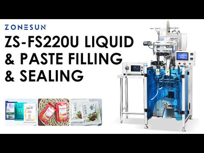 ZONESUN ZS-FS220U Automatic VFFS Sachet Packing Machine for Liquids & Pastes