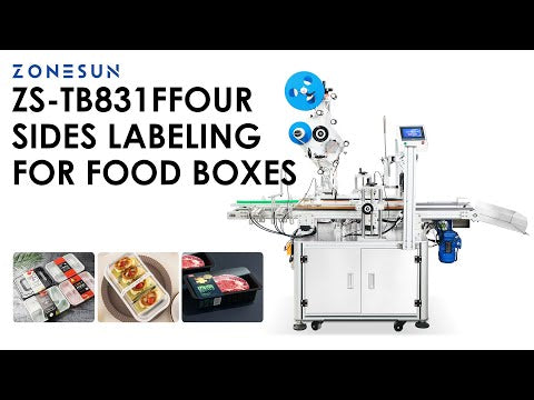ZONESUN ZS-TB831F Meal box Wrap-Around Food Tamper-evident Boxes Labeling Machine