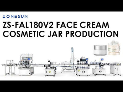 ZONESUN ZS-FAL180V2 Face Cream Packaging Production Line Filling Capping Labeling Machine Line for Cosmetic Bottle Automatic Skincare Production
