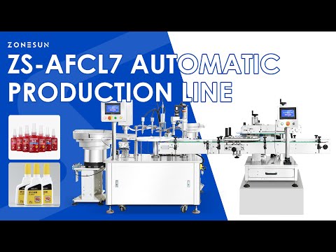 Zonesun ZS-AFCL7 Automatic Packaging Line for Pointed Glue Bottles and Flat Labels