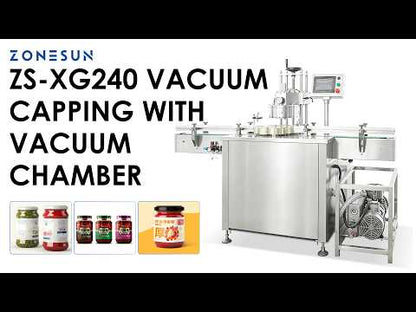 ZONESUN ZS-XG240 Automatic Vacuum Capping Machine for Glass Jars & Twist-Off Caps