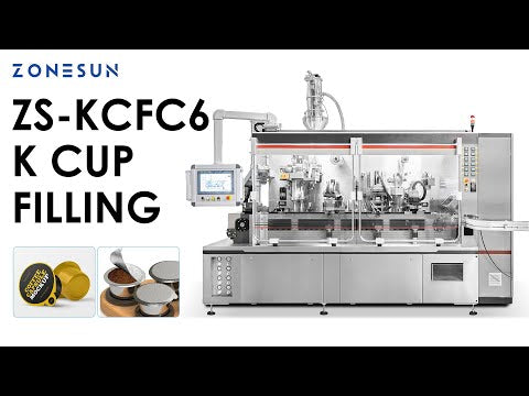 ZONESUN ZS-KCFC6 High-Speed Rotary K-Cup Capsule Filling & Sealing Machine