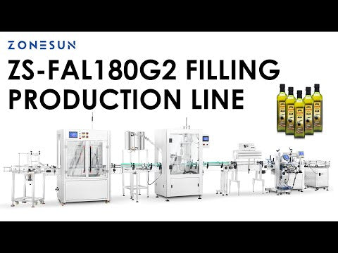 ZONESUN ZS-FAL180G2 Automatic Oil Bottle Filling, Capping & Labeling Line
