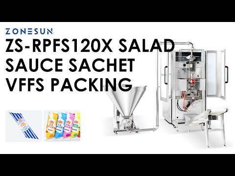 ZONESUN ZS-RPFS120X Automatic VFFS Packing Machine for Honey and Cream Sachet Filling & Sealing