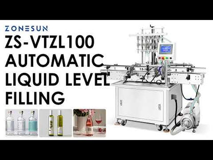 ZONESUN ZS-VTZL100 Automatic 6-Head Liquid Level Filler for Whiskey & Beverages