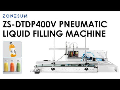 ZONESUN ZS-DTDP400V 4-Head Diaphragm Pump Cosmetic Liquid Beverage Juice Filling Machine