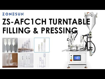 ZONESUN ZS-AFC1CH Automatic Paste Filling and Cap Pressing Monoblock Machine with Pressurized Hopper