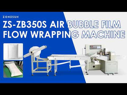 ZONESUN ZS-ZB350S Automatic Servo Horizontal Flow Wrapper for Air Bubble Film Packaging