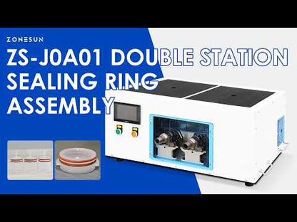 ZONESUN ZS-J0A01 Semi-Automatic Dual-Head O-Ring Assembly Machine for Rubber Seals & Gaskets