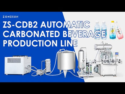 ZONESUN ZS-CDB2 Automatic Carbonated Beverage Production Line Soda Sparkling Wine & CO2 Isobaric Filling Machine System