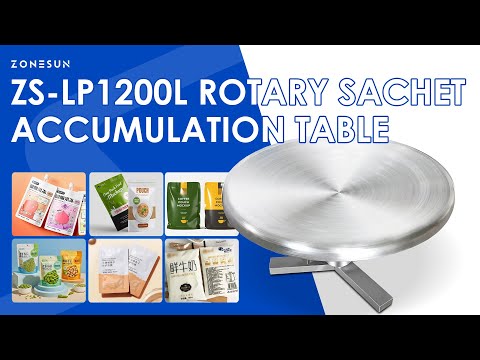 ZONESUN ZS-LP1200L Automatic Rotary Sachet Collection Table Pouch Accumulator