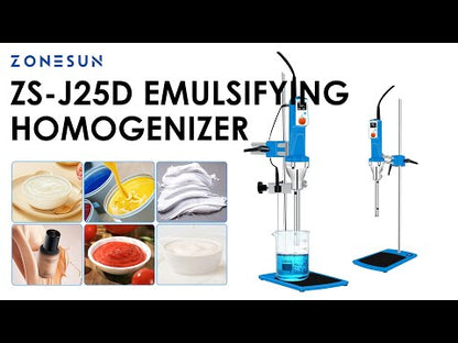 ZONESUN ZS-J25D Compact Lab Emulsifying Homogenizer for Cream, Lotion & Milk