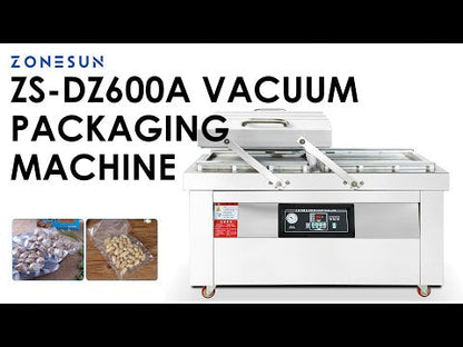 ZONESUN ZS-DZ600A Double Chamber Vacuum Sealing Machine for Food Packaging