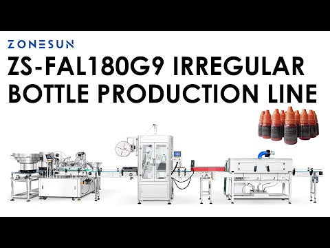 ZONESUN ZS-FAL180G9 Automatic Irregular Bottle Cam System Eye Drop Filling Capping Labeling Production Line For Biological Extract Liquid