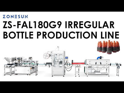ZONESUN ZS-FAL180G9 Automatic Irregular Bottle Cam System Eye Drop Filling Capping Labeling Production Line For Biological Extract Liquid